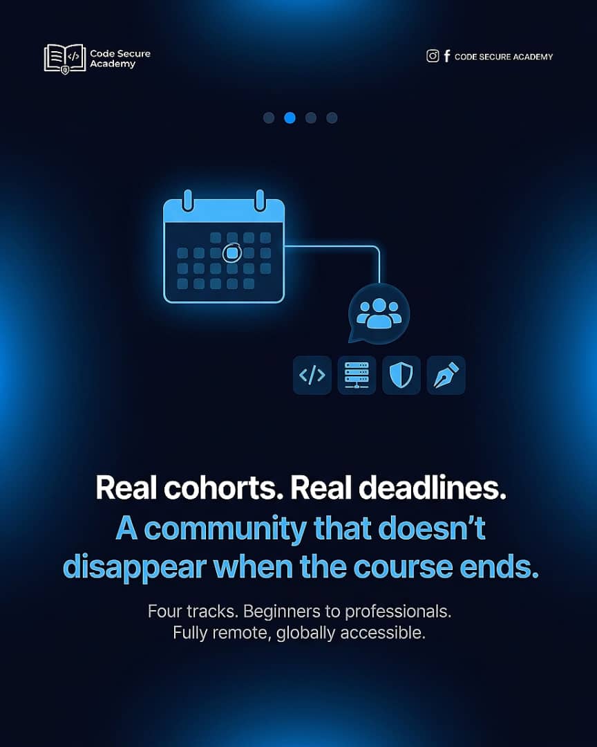 Real cohorts. Real deadlines. A community that doesn't disappear when the course ends.